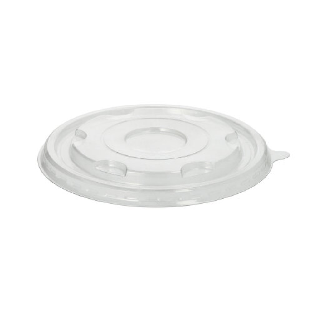 25 Deckel für Schalen R-PET Ø 17 cm · 1,5 cm glasklar