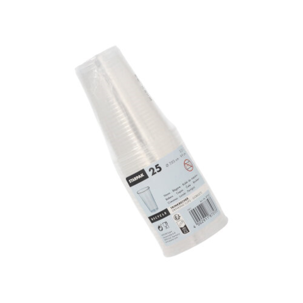 25 Trinkbecher, PP 0,2 l Ø 7,03 cm · 9,9 cm transparent
