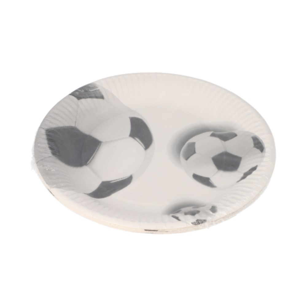 10 Teller, Pappe rund Ø 23 cm "Soccer"