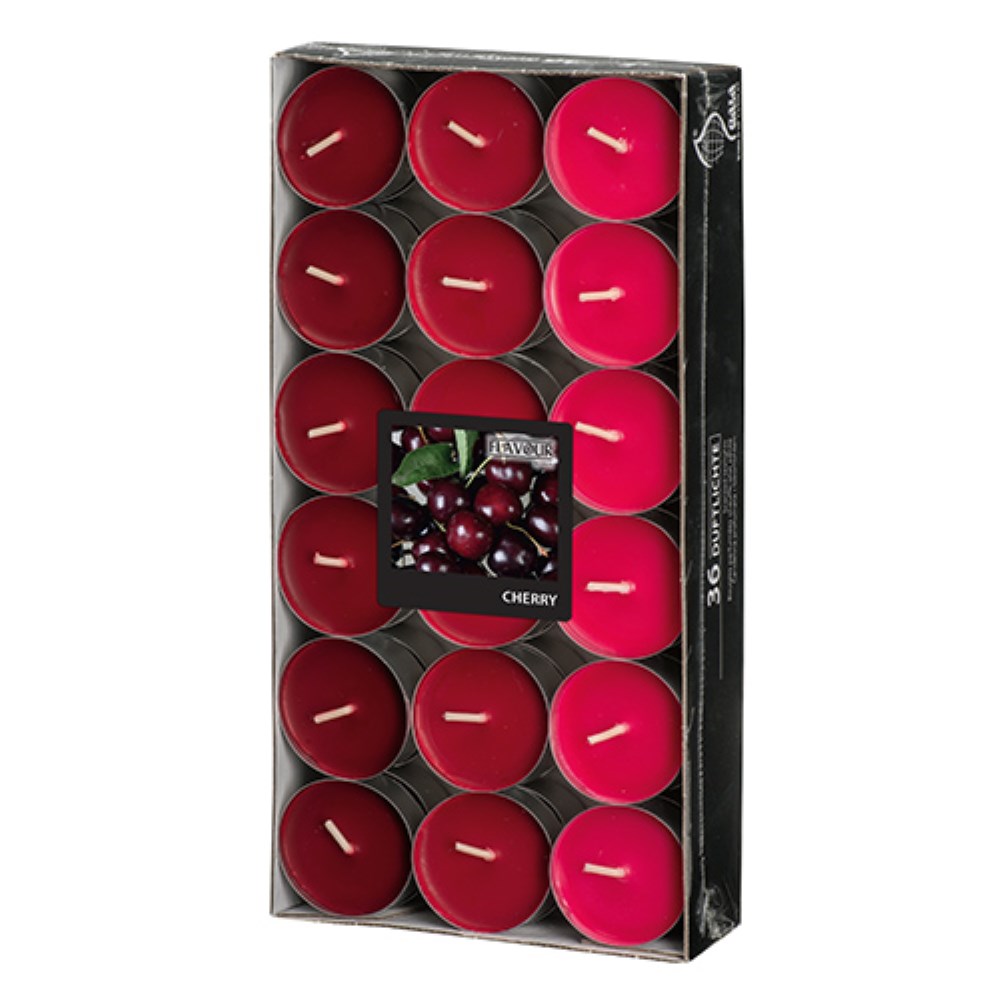 36 "GALA" Duftlichte Ø 38 mm · 17 mm bordeaux - Cherry "Ton in Ton"