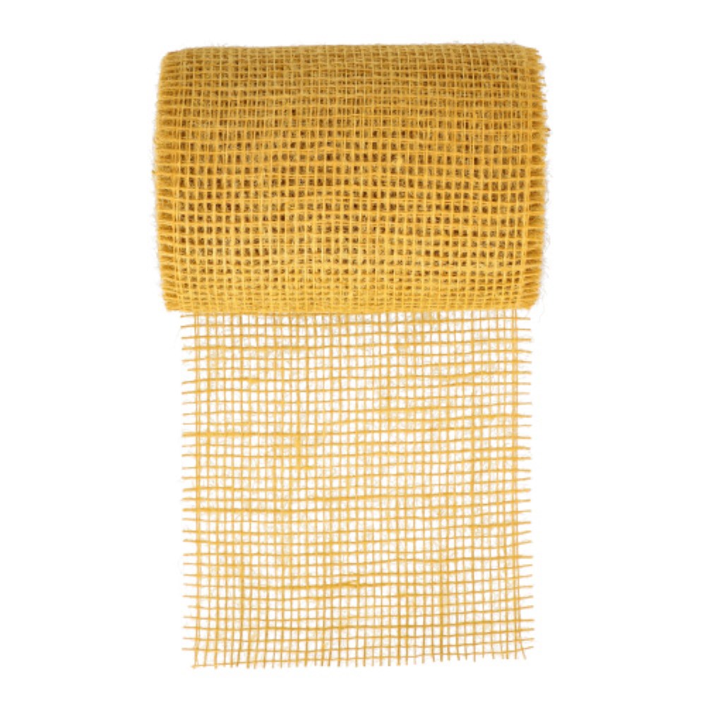 Dekoband Jute 10 m x 15 cm mustard