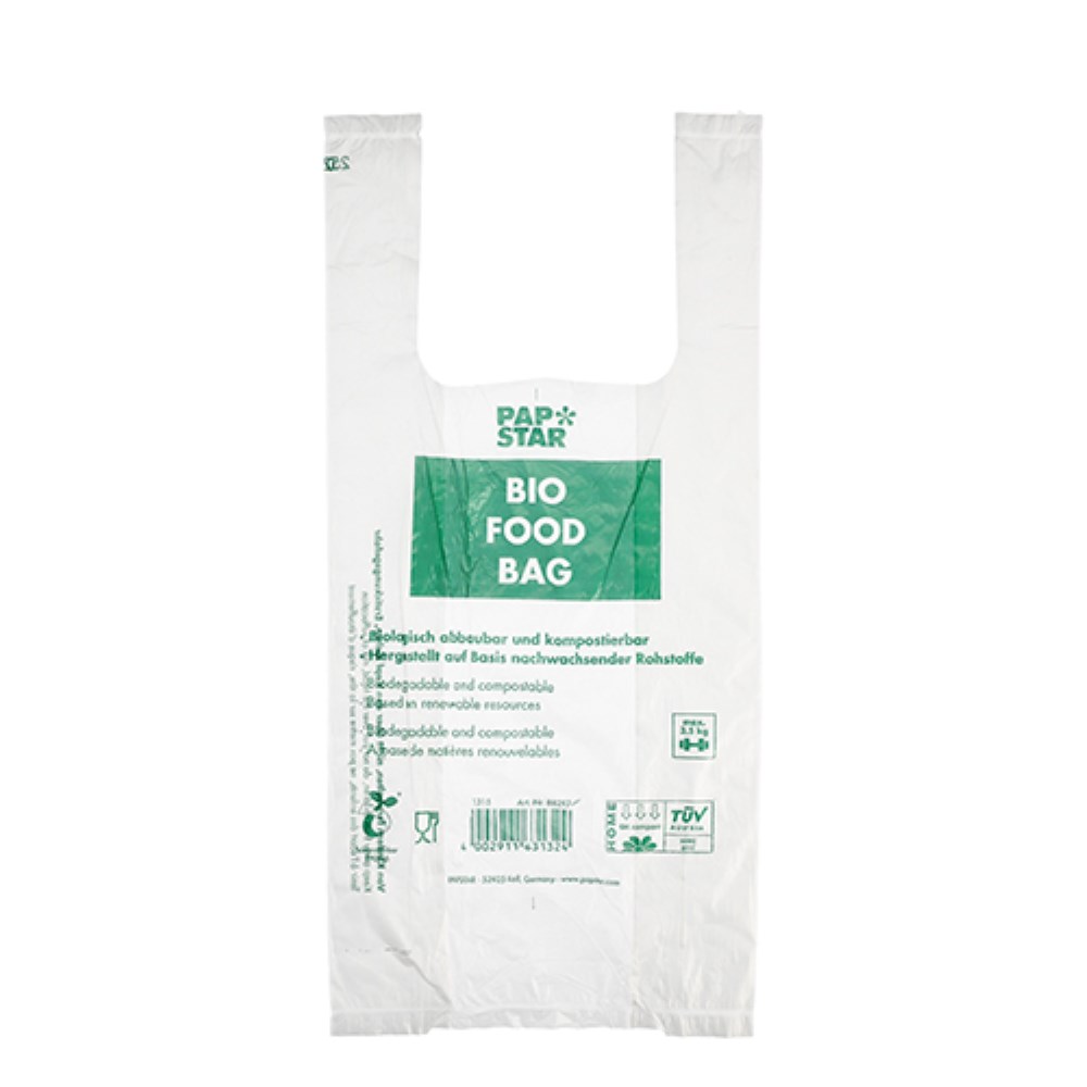 100 Hemdchen-Tragetaschen, Bio-Folie 47 cm x 22 cm x 13 cm transparent Knotenbeutel auf Rolle 100 Hemdchen-Tragetaschen, Bio-Folie 47 cm x 22 cm x 13 cm transparent Knotenbeutel auf Rolle