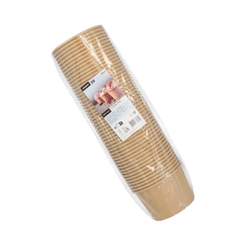 50 Eisbecher, Pappe 500 ml Ø 11,2 cm · 7,8 cm braun