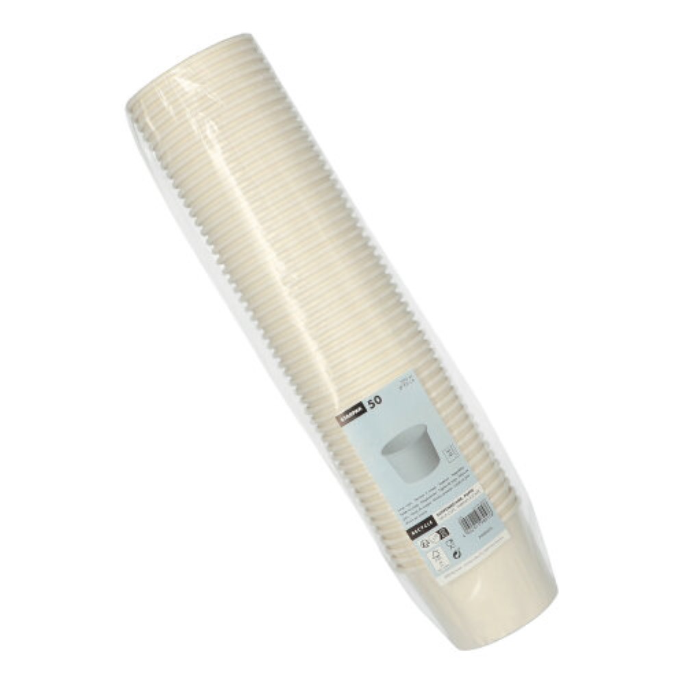 50 Suppenbecher, Pappe "To Go" 350 ml Ø 9,9 cm · 7 cm weiss