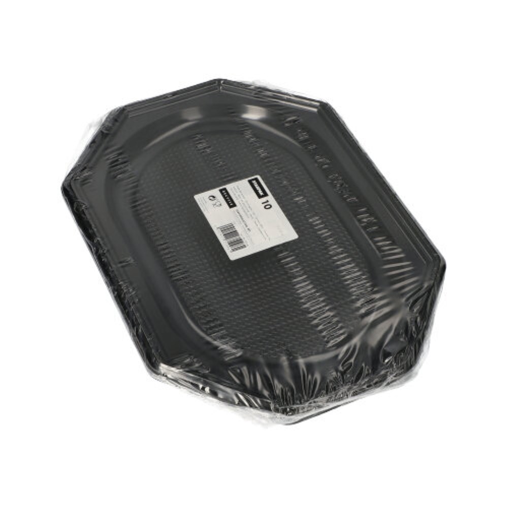 10 Servierplatten, PET 35 cm x 25 cm schwarz
