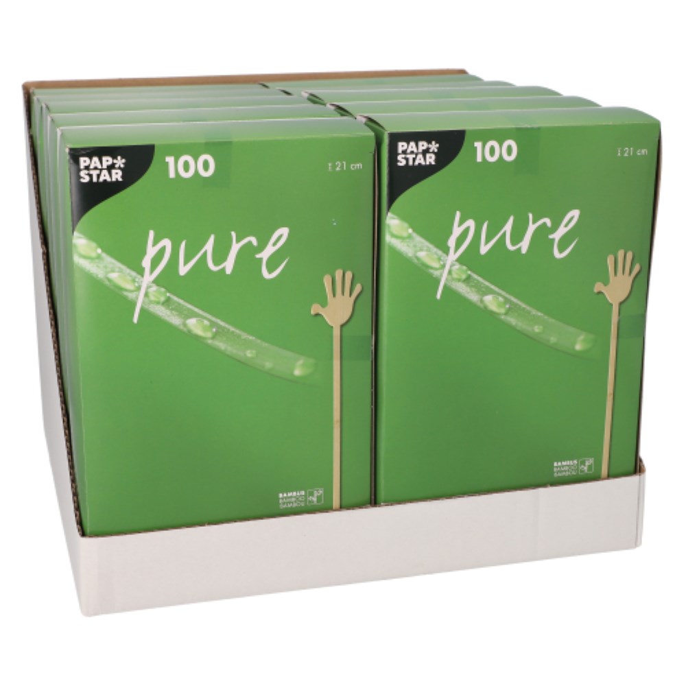 100 Getränke-Quirle, Bambus "pure" 21 cm "Hands"