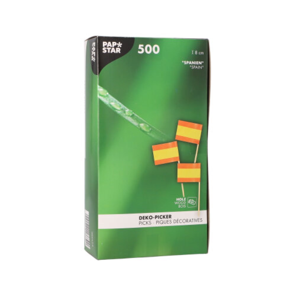 500 Deko-Picker 8 cm "Spanien"