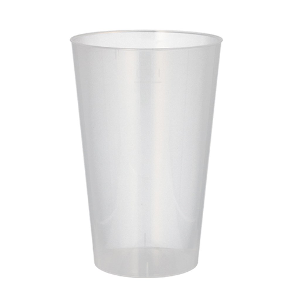 10 Mehrweg-Trinkbecher PP 0,4 l Ø 8,6 cm · 13 cm transluzent