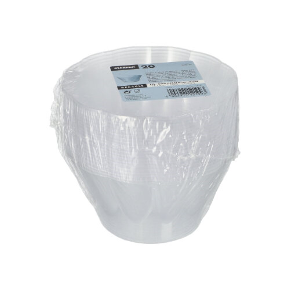20 Eis- und Dessertschalen, PS rund 400 ml Ø 12 cm · 7 cm glasklar