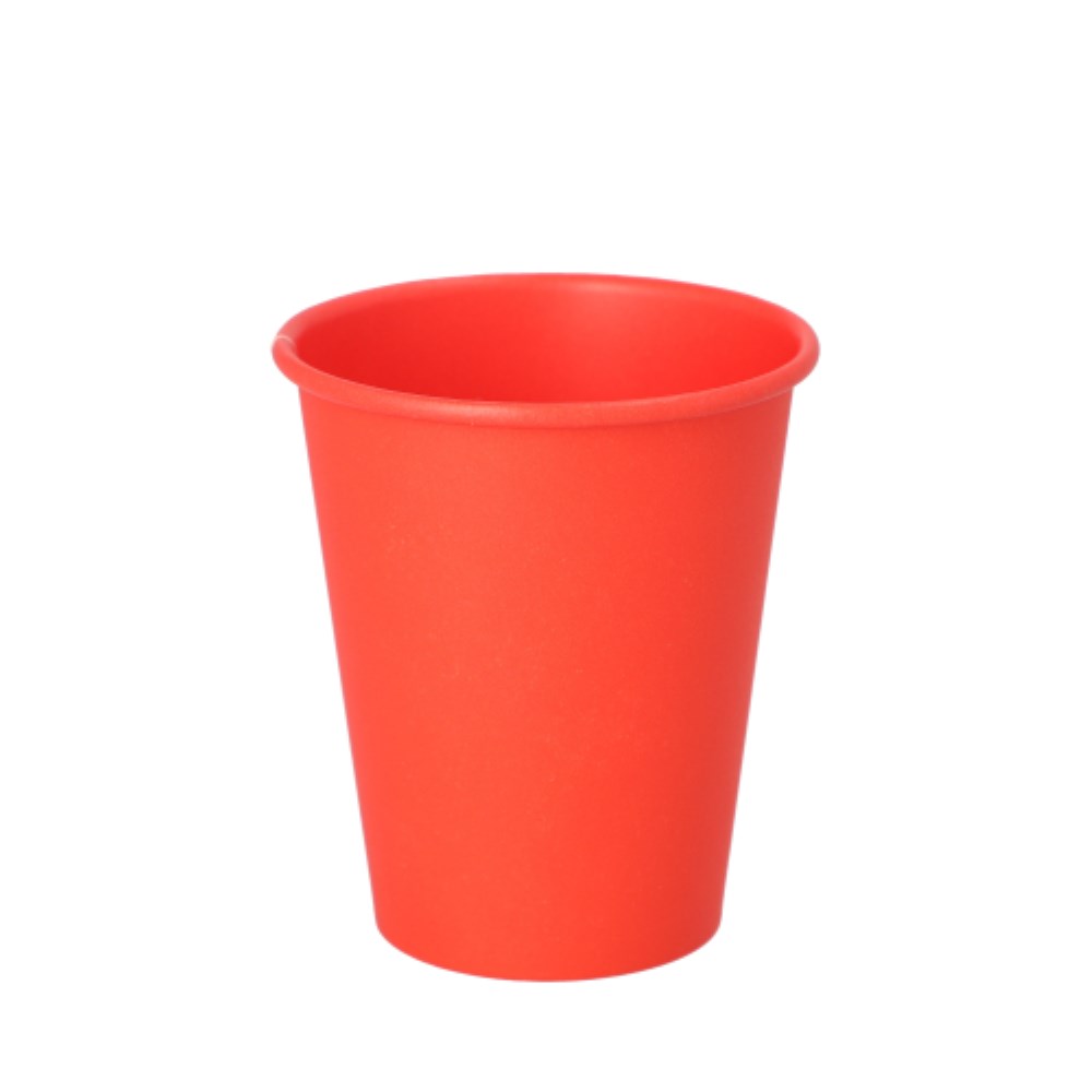 50 Trinkbecher, Pappe "To Go" 0,2 l Ø 8 cm · 9,2 cm rot