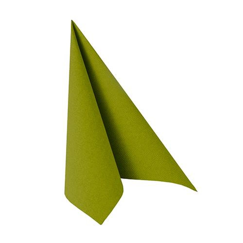 20 Servietten "ROYAL Collection" 1/4-Falz 25 cm x 25 cm olivgrün