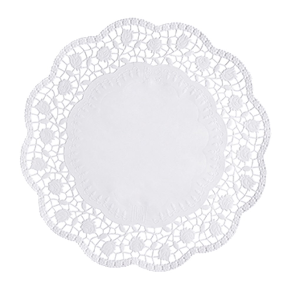 250 Tortenspitzen rund Ø 32 cm weiss