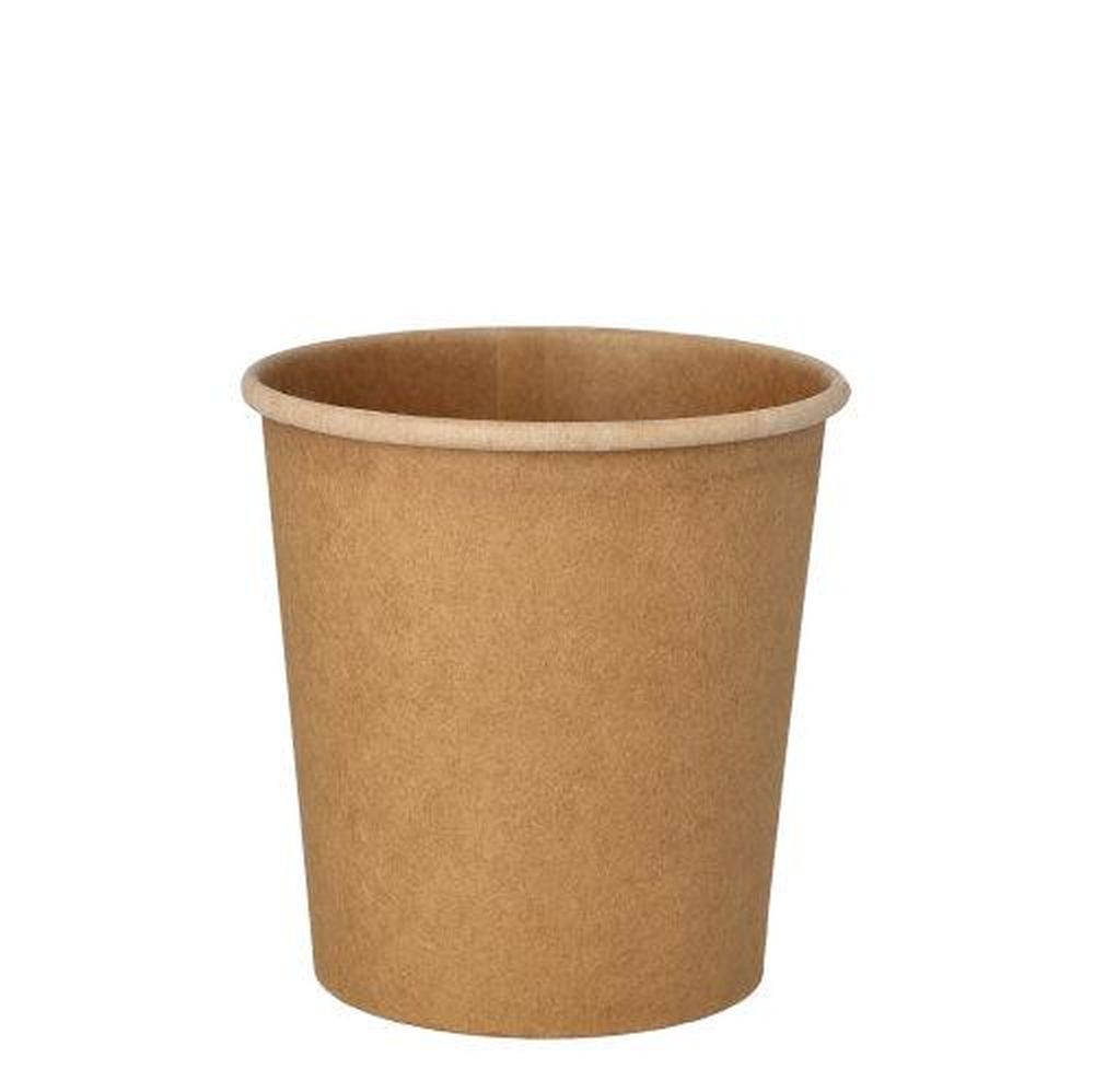 25 Suppenbecher, Pappe rund 470 ml Ø 9,8 cm · 10 cm braun