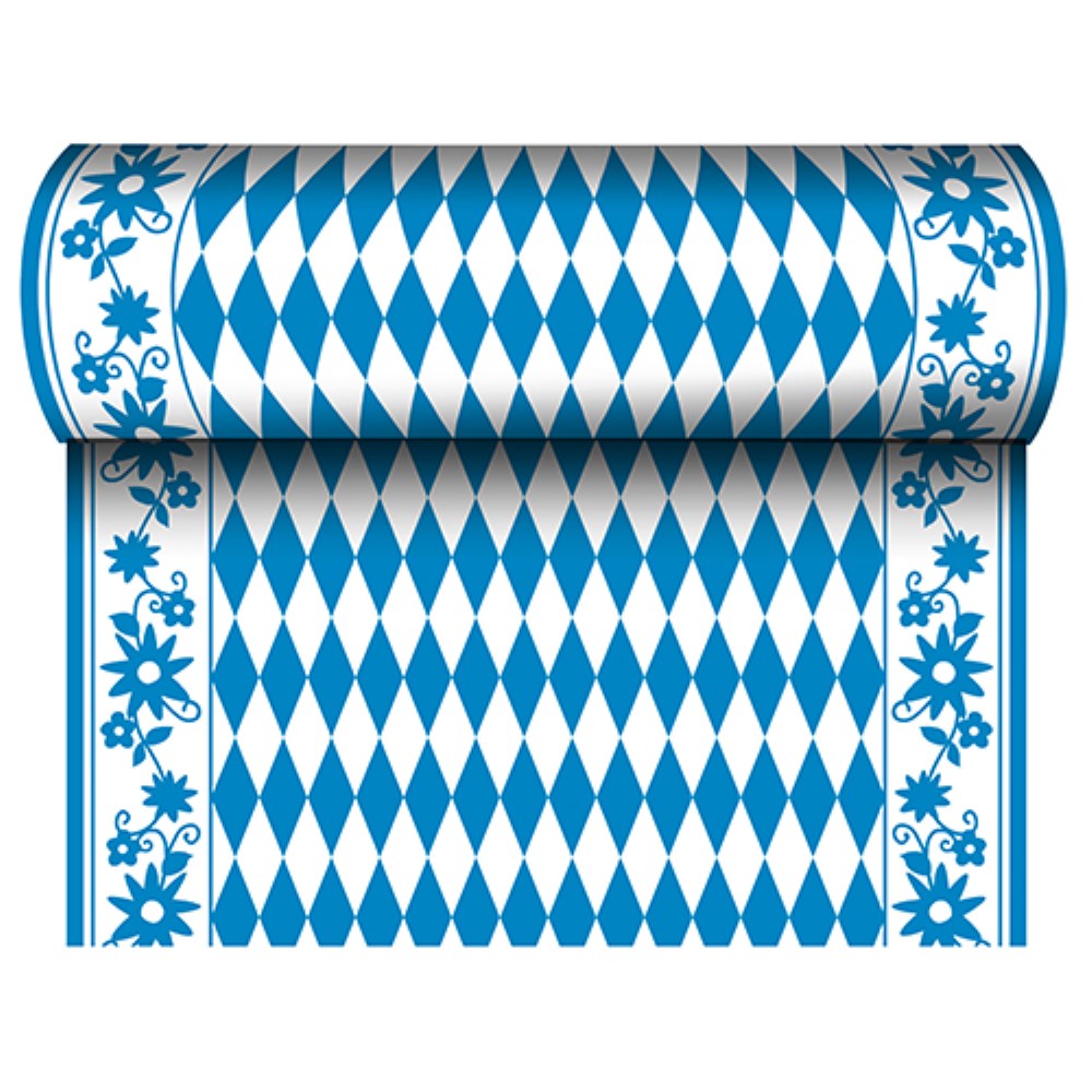 Tischläufer, stoffähnlich, Airlaid 24 m x 40 cm "Bayrisch Blau"