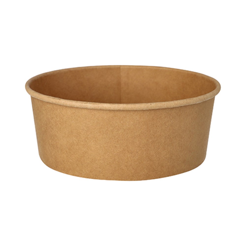 50 Salatschalen, Pappe rund 1300 ml Ø 18,4 cm · 7 cm braun