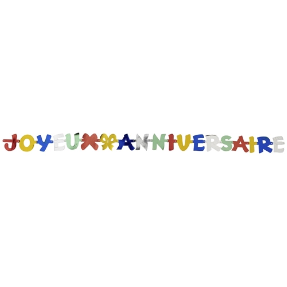 Grußkette 1,9 m "Joyeux Anniversaire"