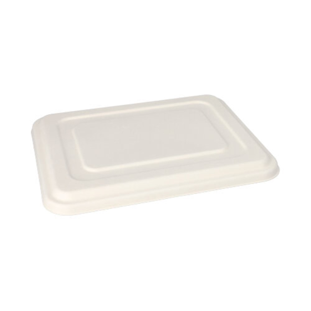 25 Deckel, Zuckerrohr "pure" 1,4 cm x 22,5 cm x 29 cm weiss