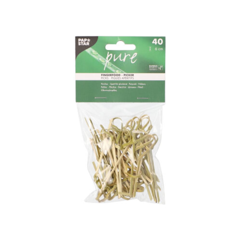 40 Fingerfood - Picker "pure" 6 cm "Knoten"