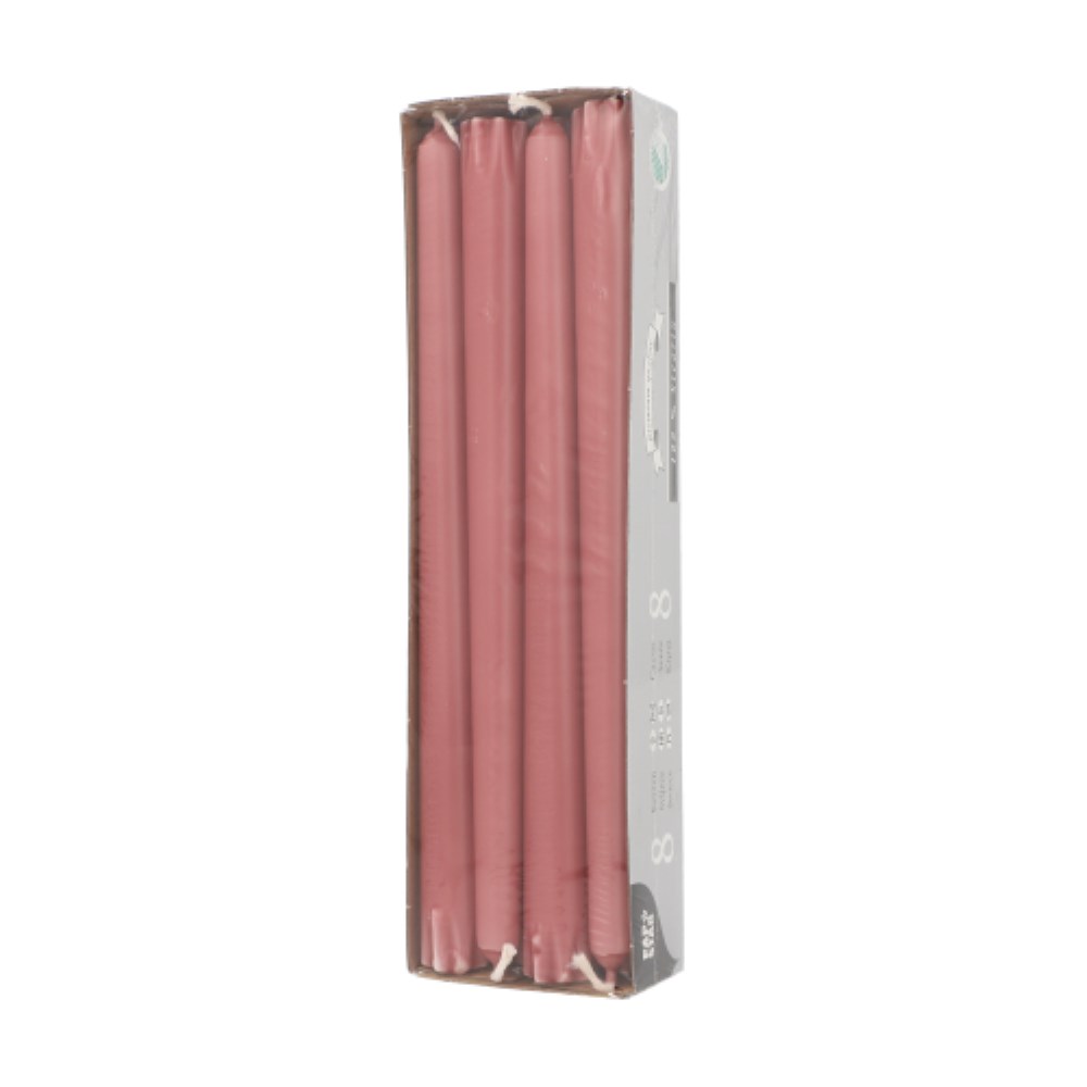 8 Leuchterkerzen Ø 2,2 cm · 25 cm rost aus 100 % Stearin