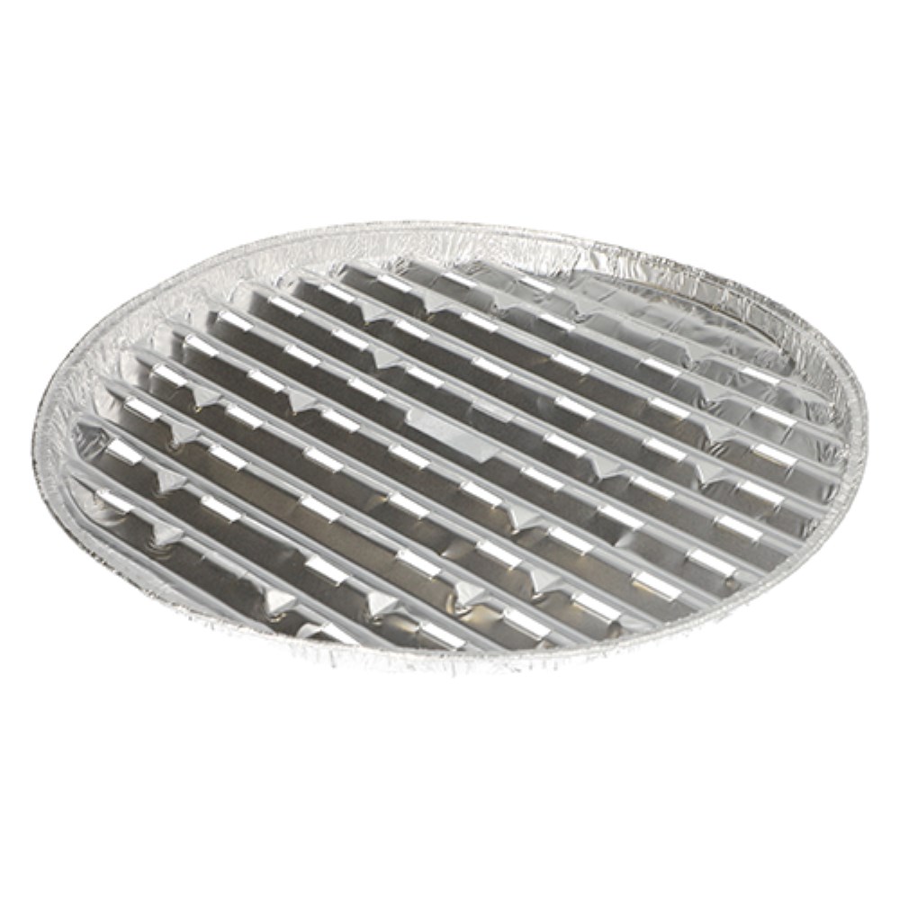 5 Grillschalen, Alu rund Ø 34 cm · 2 cm