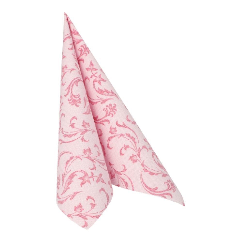 50 Servietten "ROYAL Collection" 1/4-Falz 40 cm x 40 cm fuchsia "Damascato"
