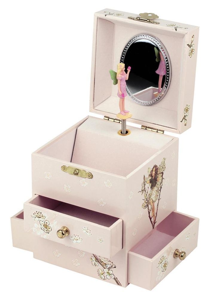 Phosphoreszierende Spieldose 3 Schubladen Kirschen -  Flower Fairies© - Leuchtet in der Nacht Phosphoreszierende Spieldose 3 Schubladen Kirschen -  Flower Fairies© - Leuchtet in der Nacht