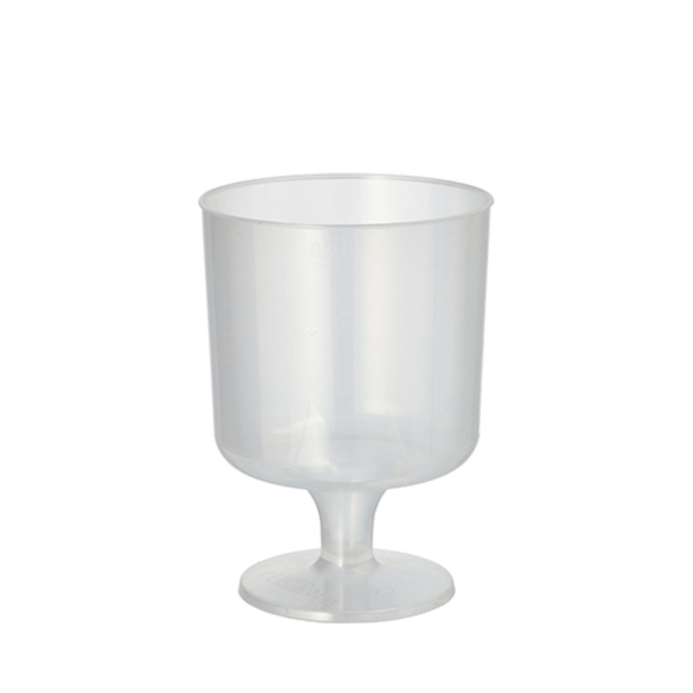 10 Mehrweg-Stiel-Gläser für Rotwein PP 0,2 l Ø 7,2 cm · 10 cm einteilig