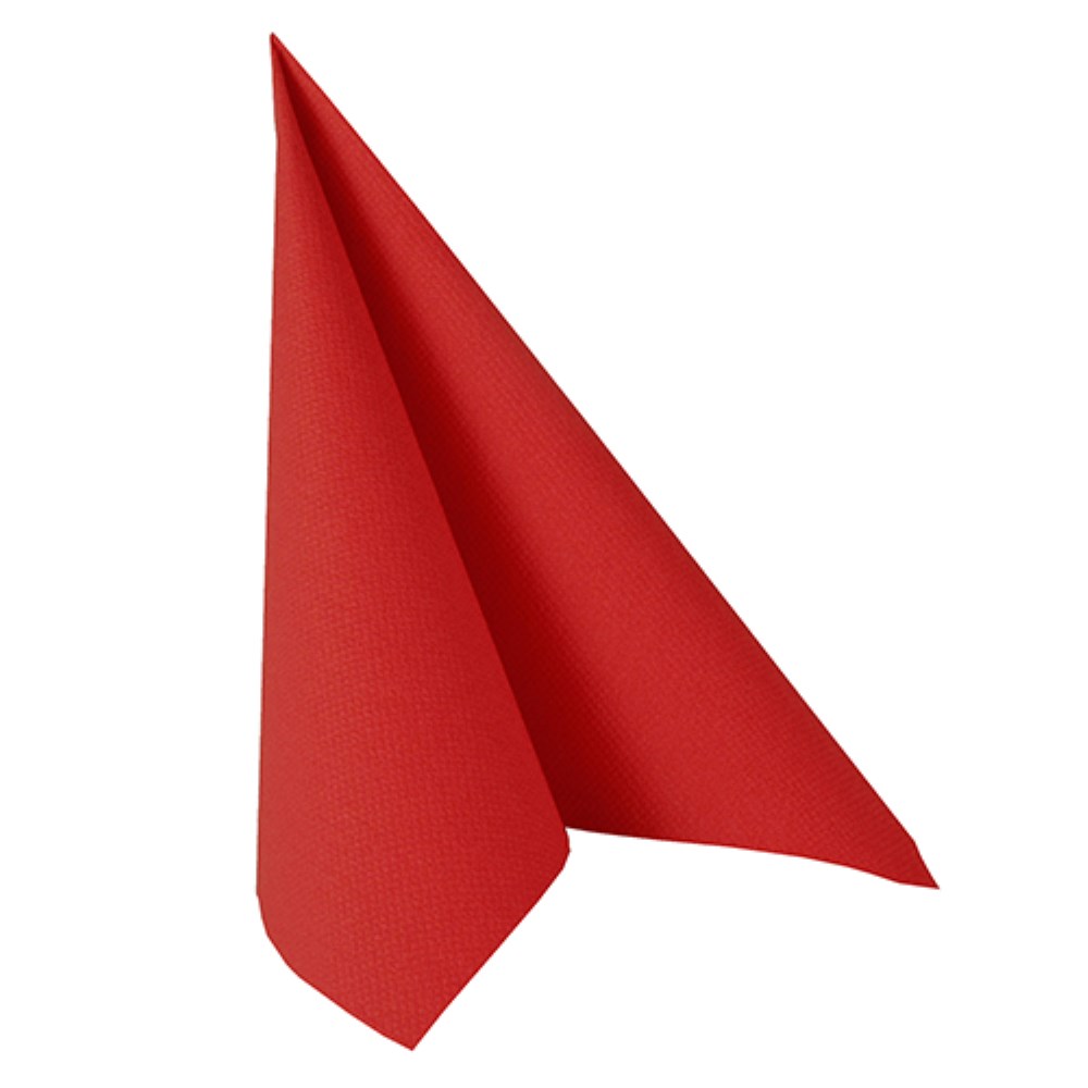 20 Servietten "ROYAL Collection" 1/4-Falz 40 cm x 40 cm feuerrot