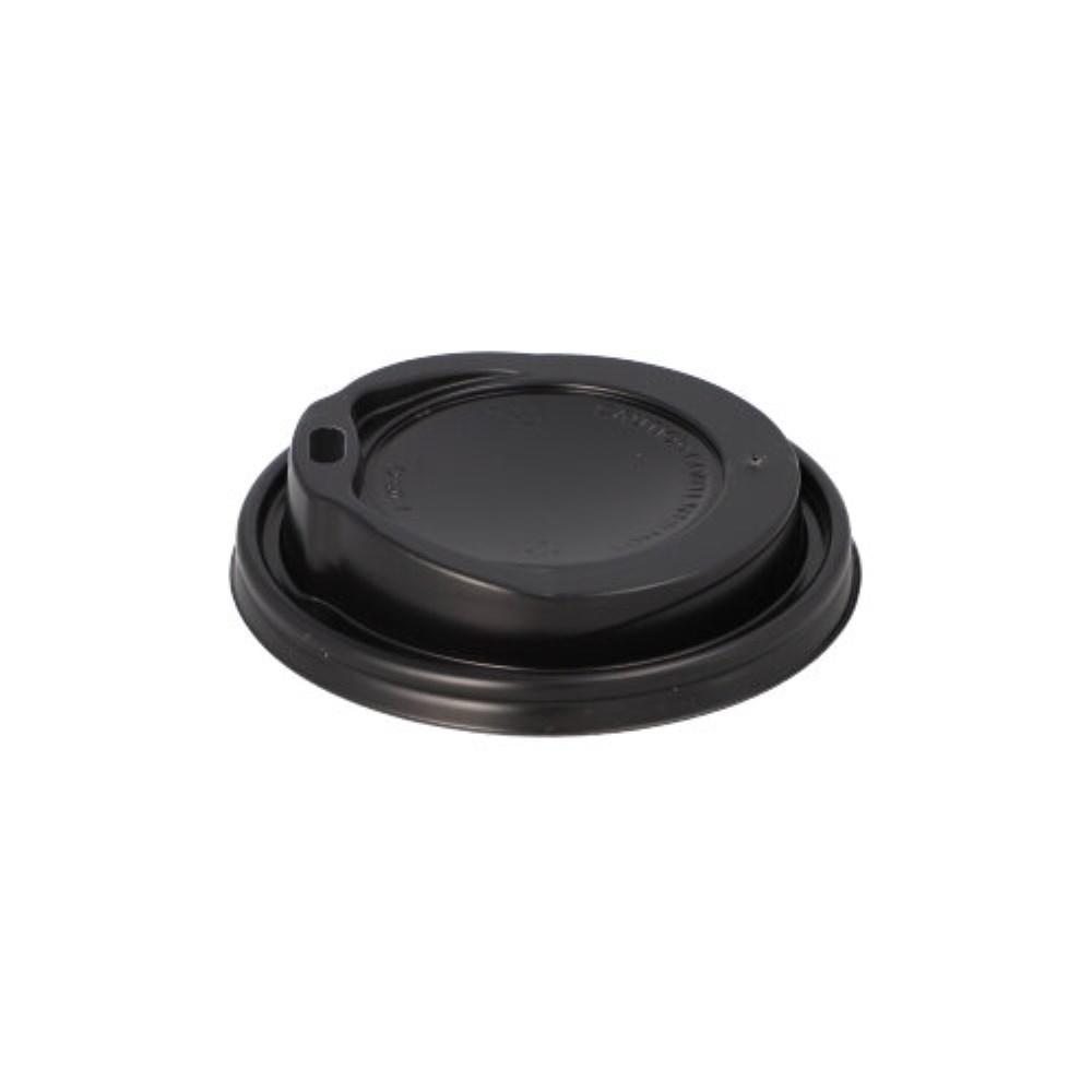 100 Dom-Deckel, PS "To Go" Ø 9 cm · 2,4 cm schwarz