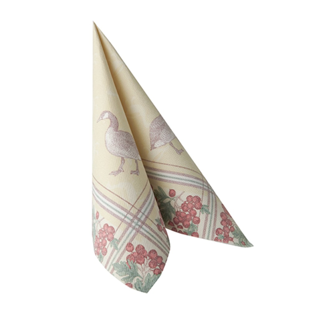 50 Servietten "ROYAL Collection" 1/4-Falz 40 cm x 40 cm "Goose"