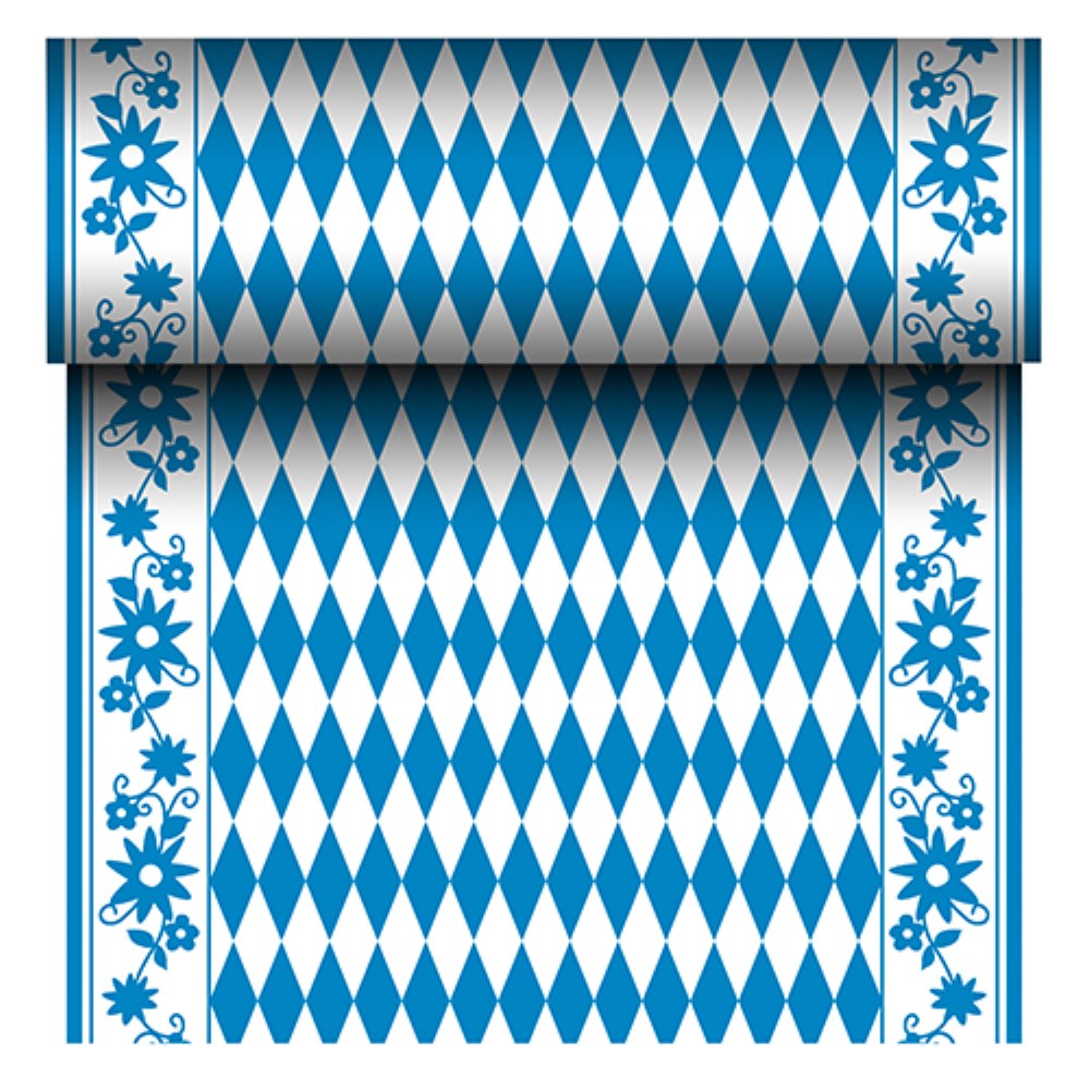 Tischläufer, stoffähnlich, Airlaid 24 m x 40 cm "Bayrisch Blau" Tischläufer, stoffähnlich, Airlaid 24 m x 40 cm "Bayrisch Blau"