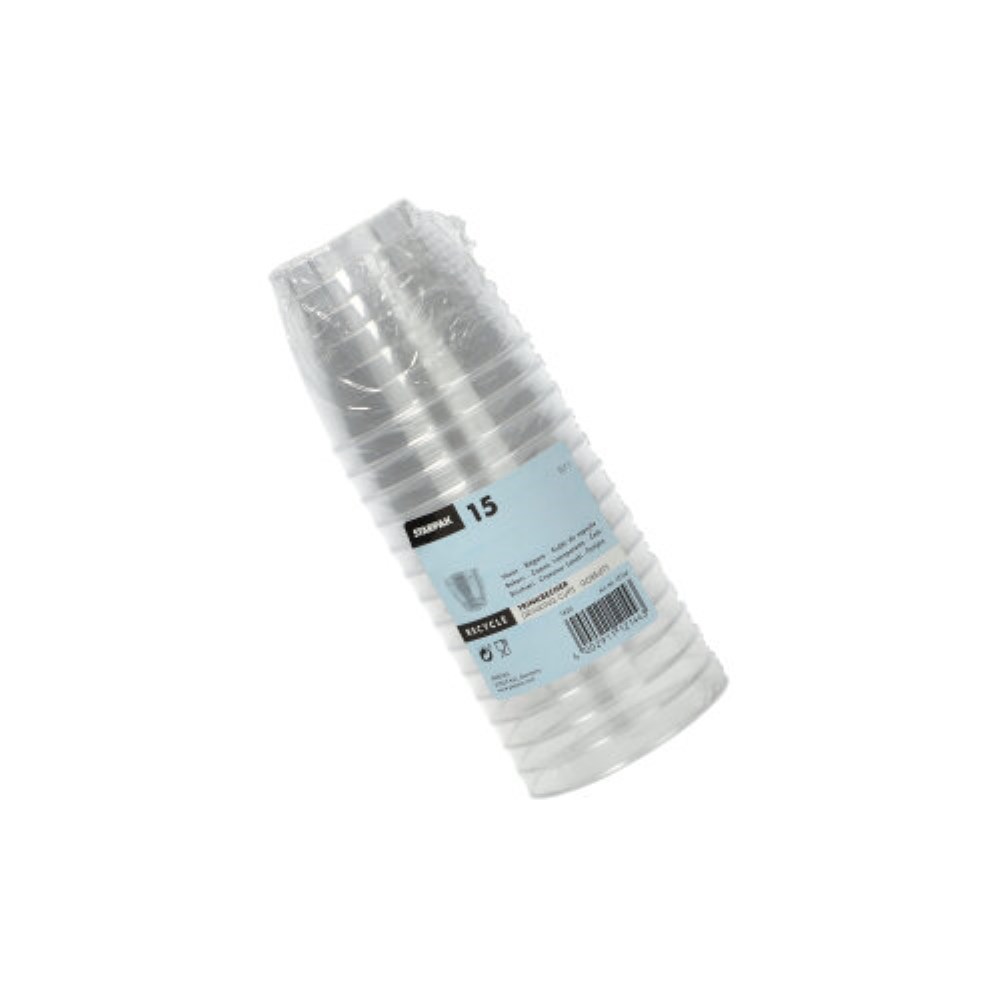 15 Trinkbecher, PS 0,1 l Ø 6,8 cm · 5,4 cm glasklar