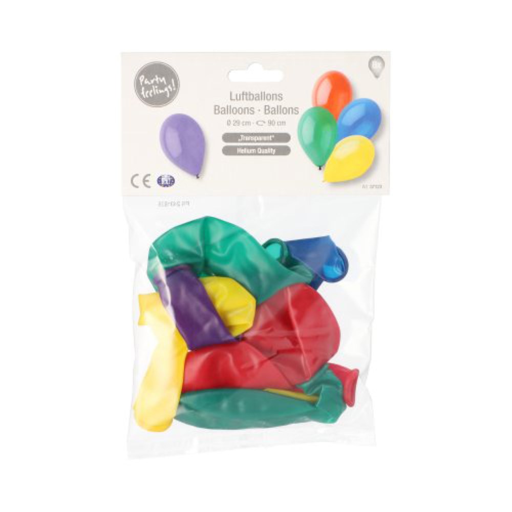 8 Luftballons Ø 29 cm farbig sortiert "Crystal"