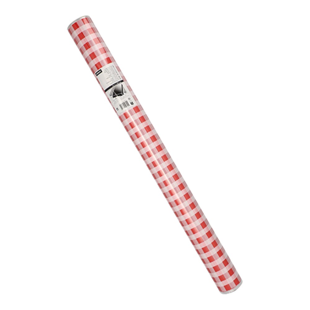 Tischdecke, Folie 50 m x 80 cm rot "Karo"