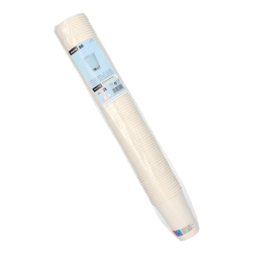 80 Automatenbecher, Pappe "To Go" 0,18 l Ø 7 cm · 9,2 cm weiss