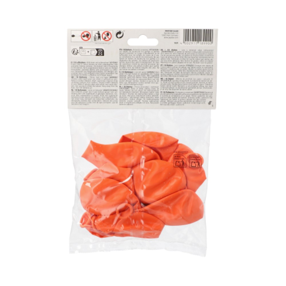 10 Luftballons Ø 25 cm orange