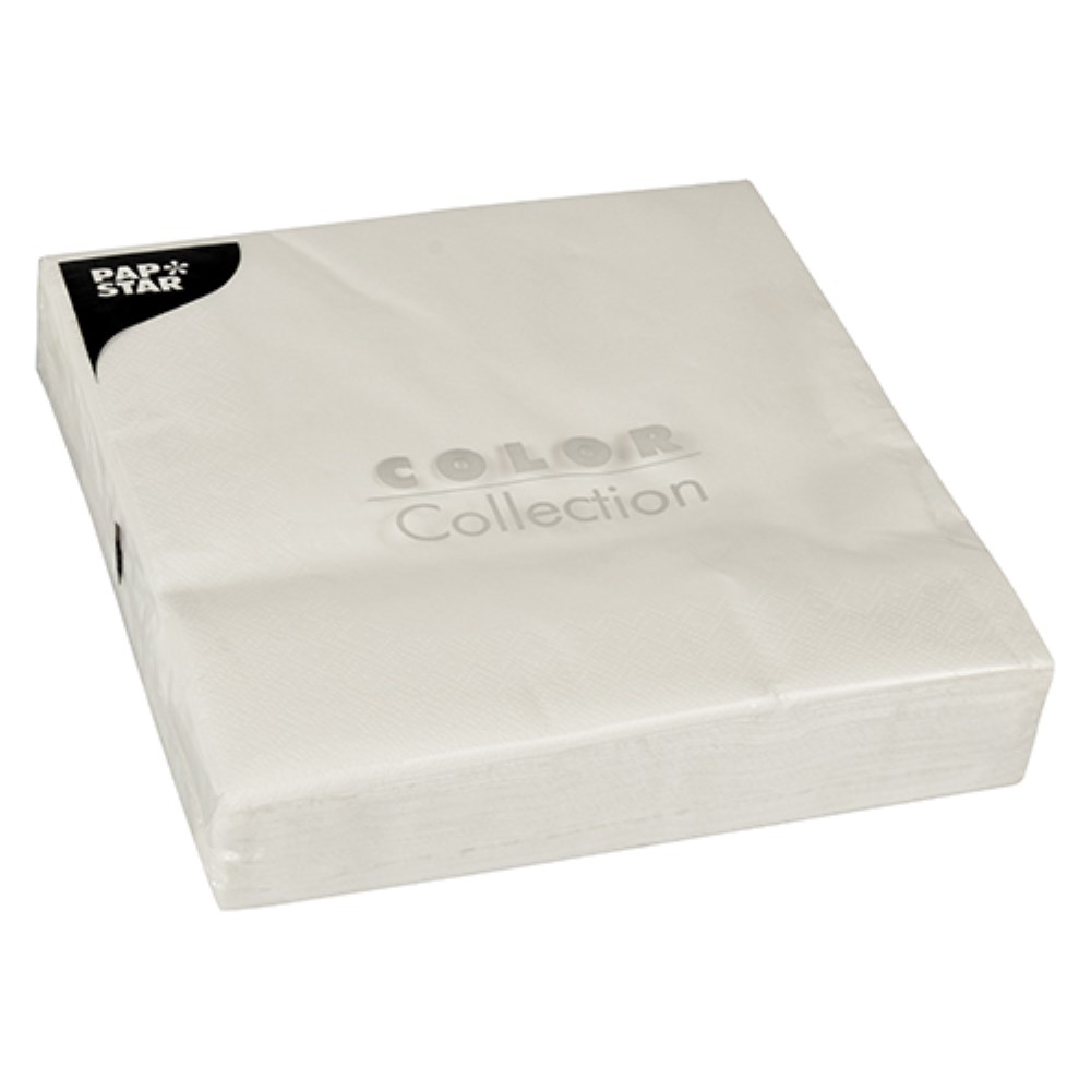 50 Servietten, 2-lagig 1/4-Falz 40 cm x 40 cm weiss