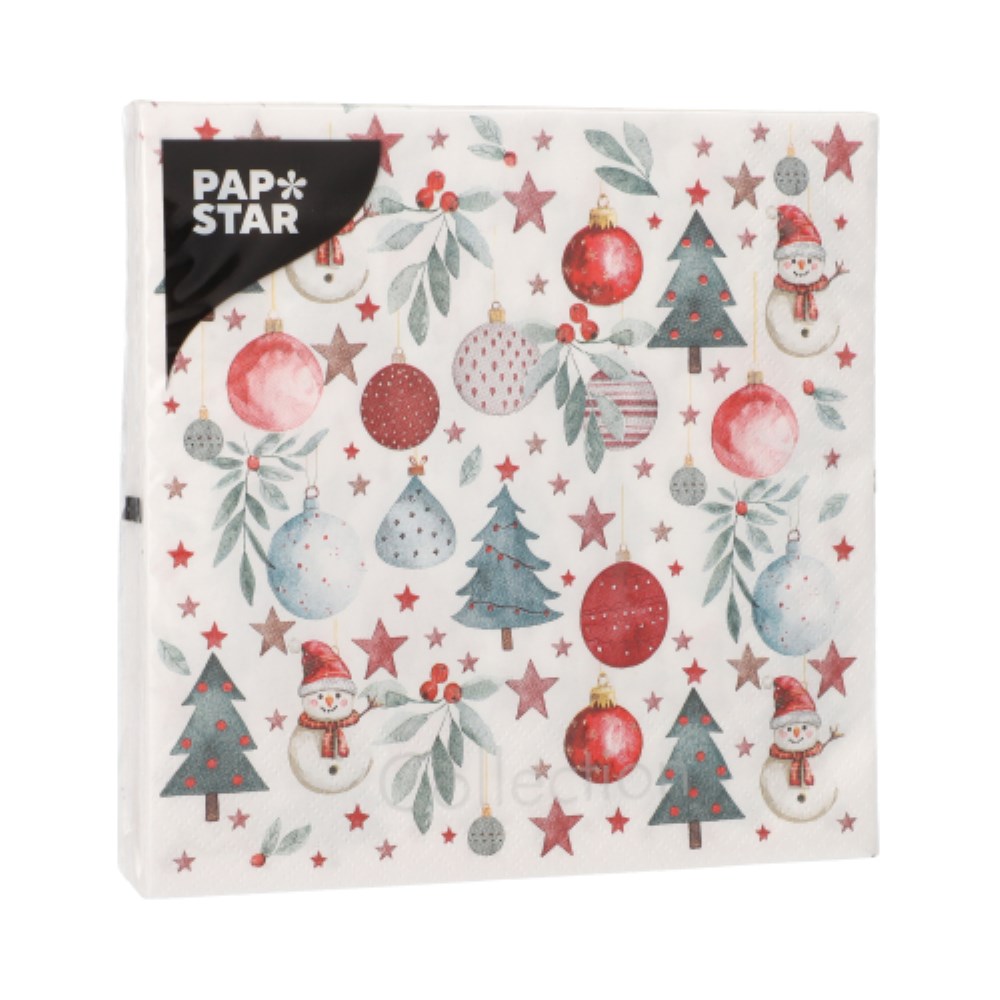 20 Servietten, 3-lagig 1/4-Falz 33 cm x 33 cm "Cold Winter"