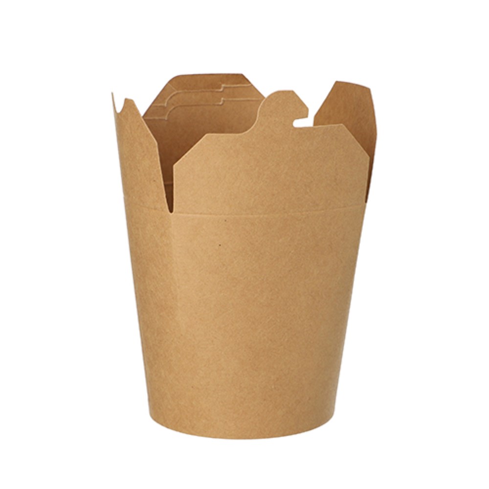 25 Snackboxen, Pappe rund 550 ml 9,7 cm x 8,6 cm x 7,4 cm braun