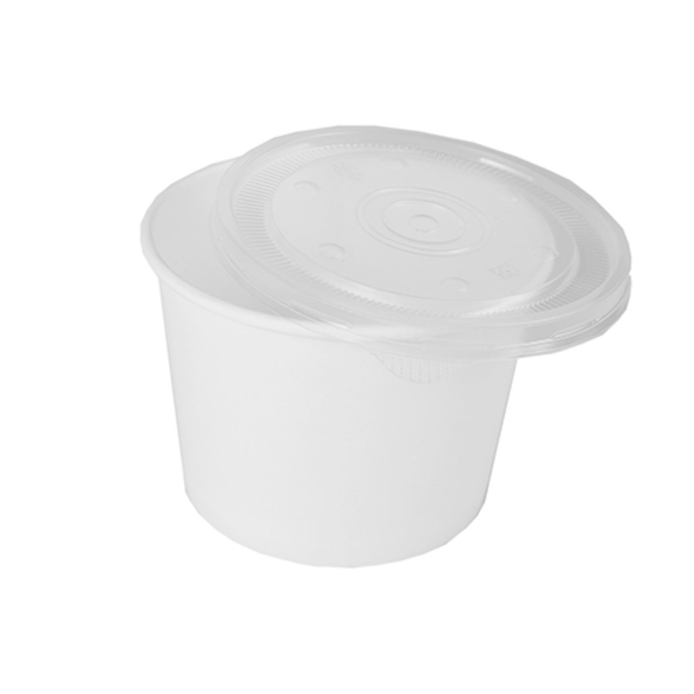 50 Suppenbecher, Pappe "To Go" 500 ml Ø 11 cm · 8,3 cm weiss
