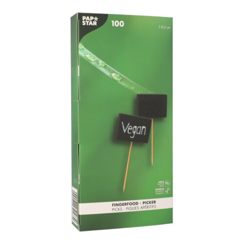100 Fingerfood - Picker 8,5 cm "Blackboard"