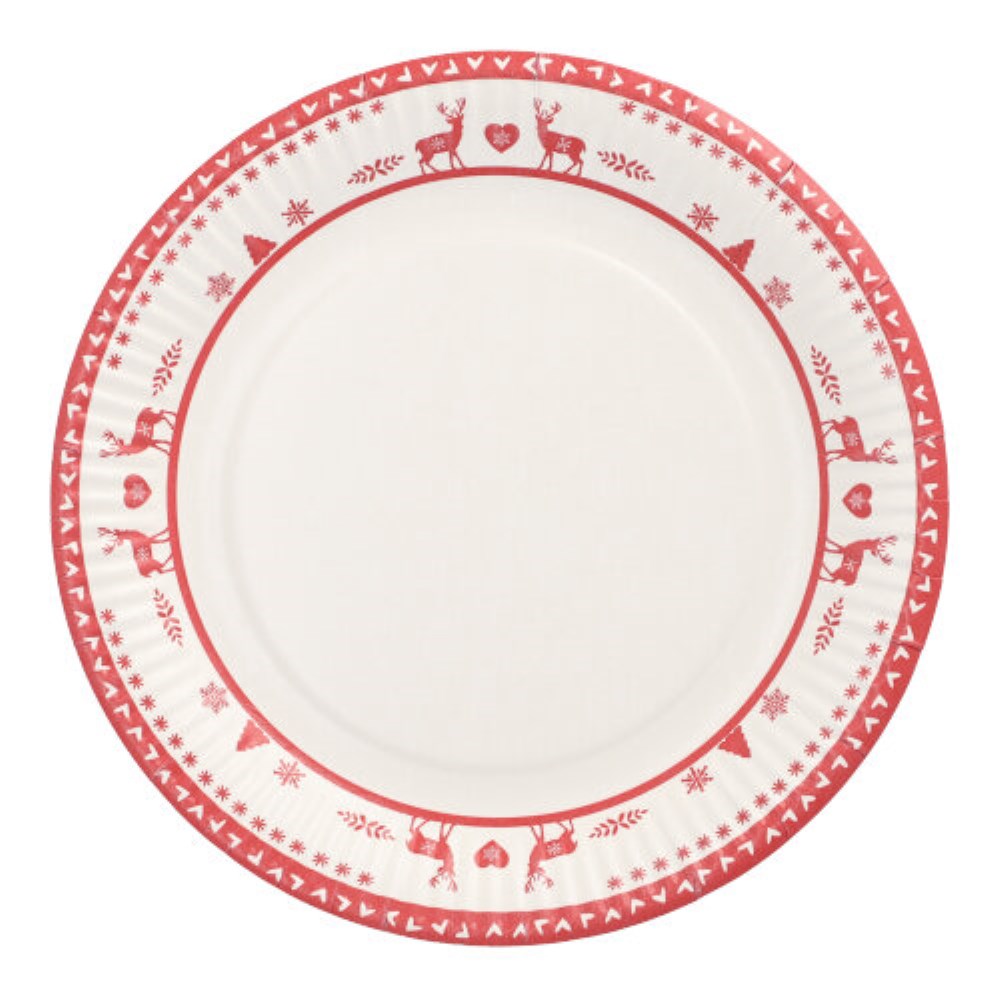 10 Teller, Pappe rund Ø 23 cm "Rennes"