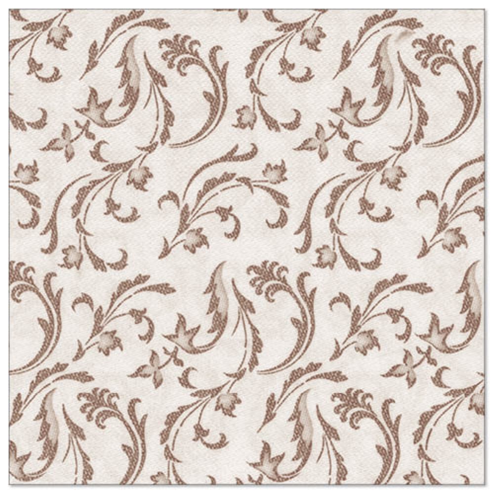 50 Servietten "ROYAL Collection" 1/4-Falz 40 cm x 40 cm braun "Damascato"
