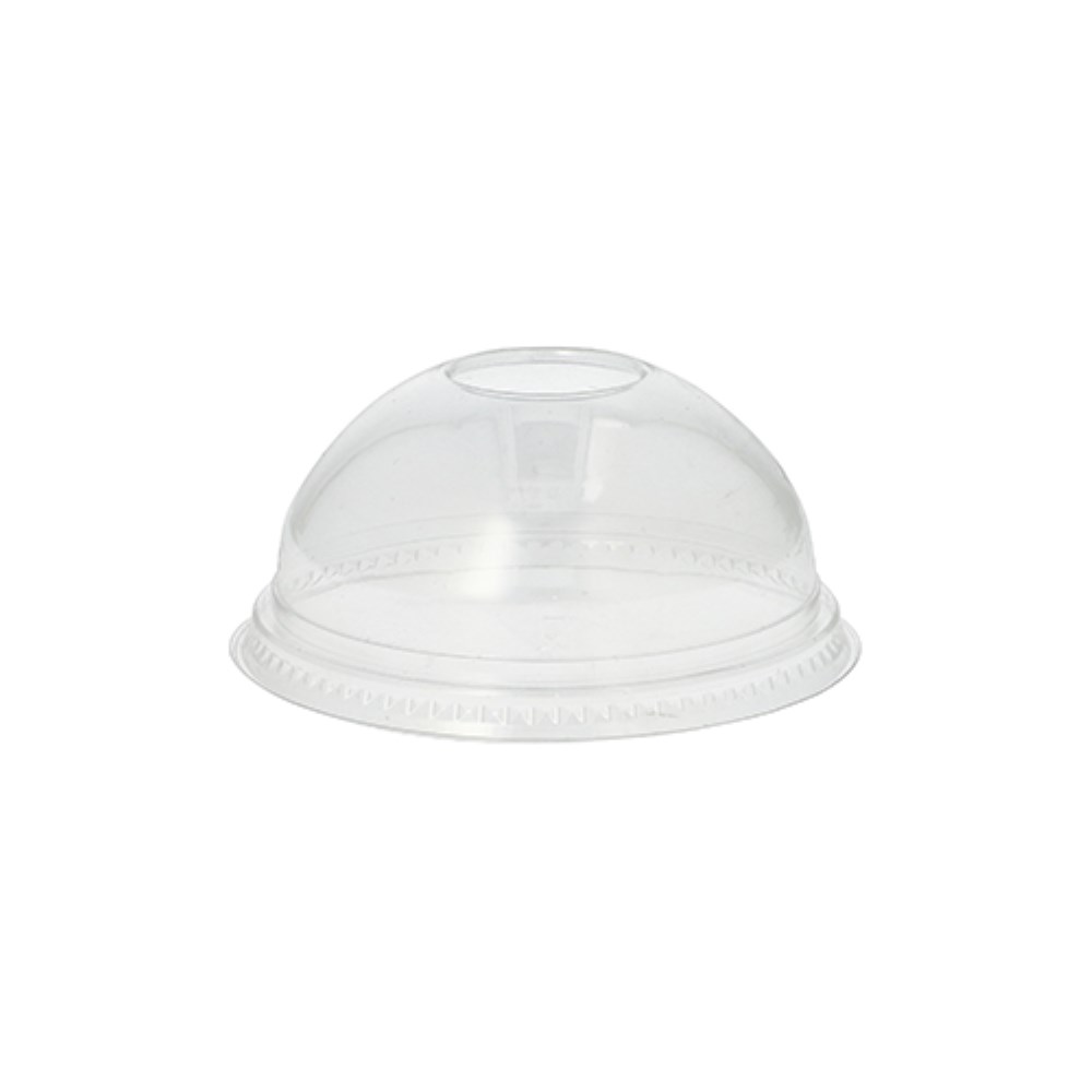 50 Dom-Deckel "Hurricane", PET Ø 9,5 cm · 4,5 cm glasklar ohne Lochung