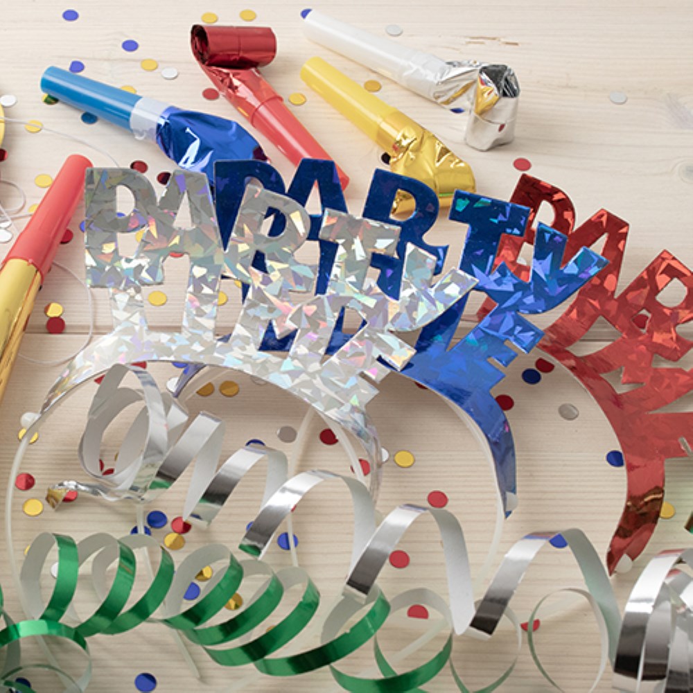 4 Haarreifen farbig sortiert "Party Time" "Metallic"