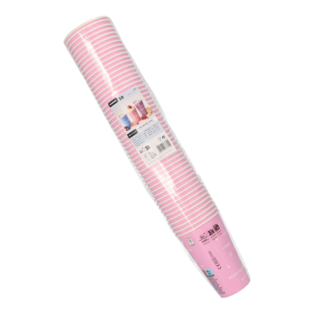 50 Shake-Becher, Pappe 0,4 l Ø 9 cm · 13,9 cm "Milk-Shake"