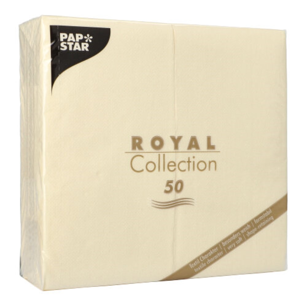 50 Servietten "ROYAL Collection" 1/8-Falz 40 cm x 40 cm champagner
