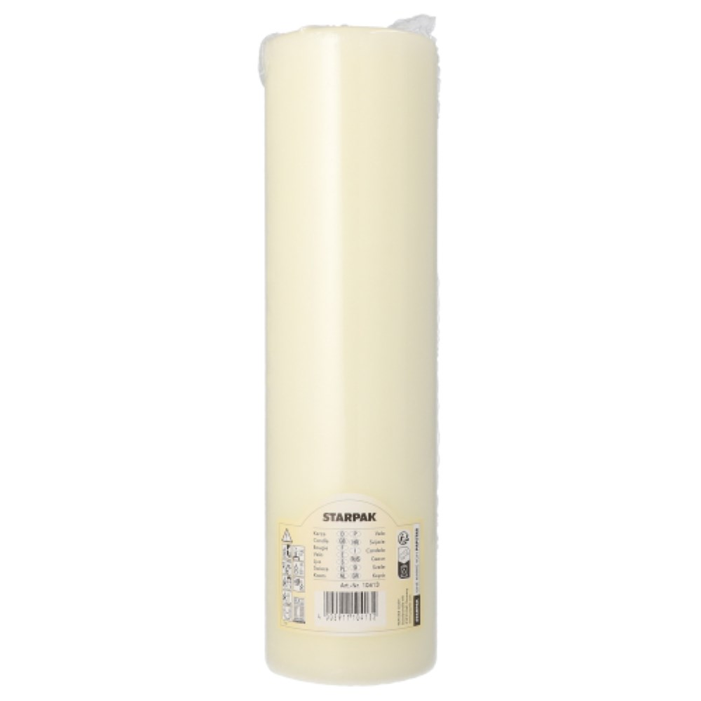 Stumpenkerze Ø 80 mm · 290 mm elfenbein "Ivory" mit Flachkopf
