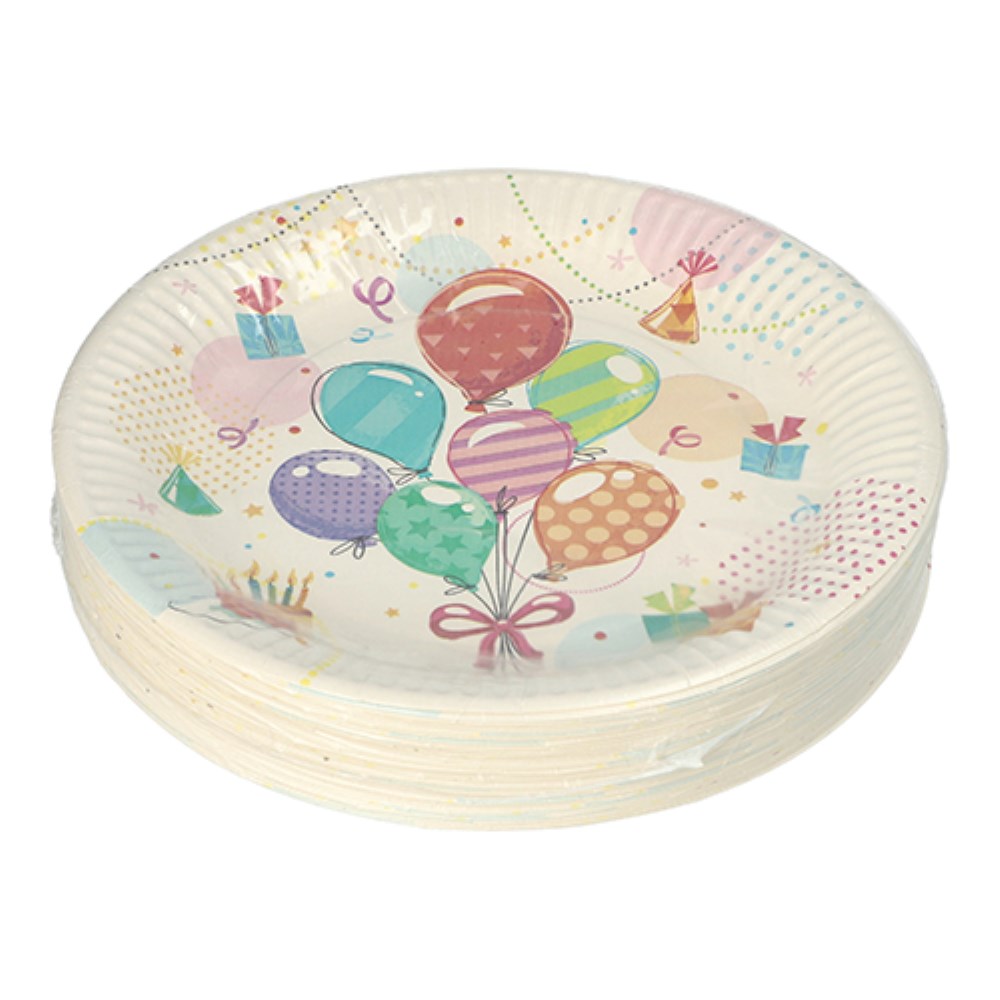 50 Teller, Pappe rund Ø 23 cm "Fete"