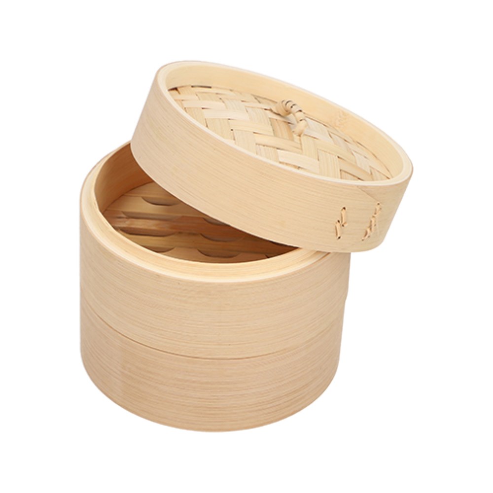 Dampfgarer Bambus "ASIA" Ø 15 cm · 13,5 cm 3-teilig